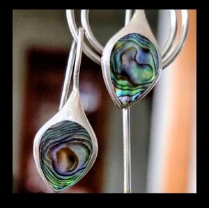 Sterling Silver and Abalone Shell Earrings
